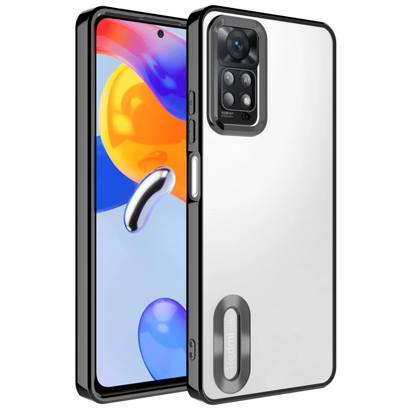 Xiaomi Redmi Note 11 Pro 5G Kılıf Kamera Korumalı Logo Gösteren Zore Omega Kapak