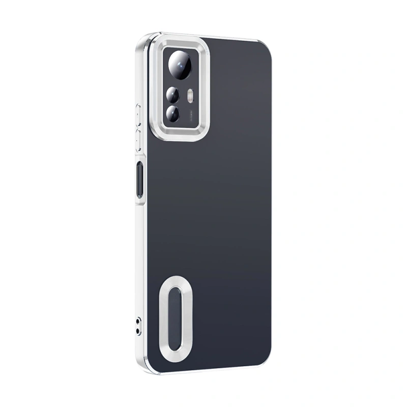 Xiaomi Redmi Note 12S Kılıf Kamera Korumalı Logo Gösteren Zore Omega Kapak