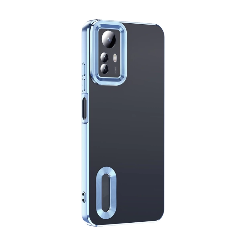 Xiaomi Redmi Note 12S Kılıf Kamera Korumalı Logo Gösteren Zore Omega Kapak