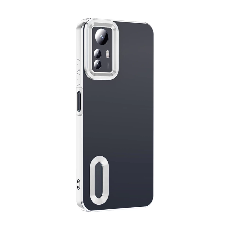 Xiaomi Redmi Note 12S Kılıf Kamera Korumalı Logo Gösteren Zore Omega Kapak