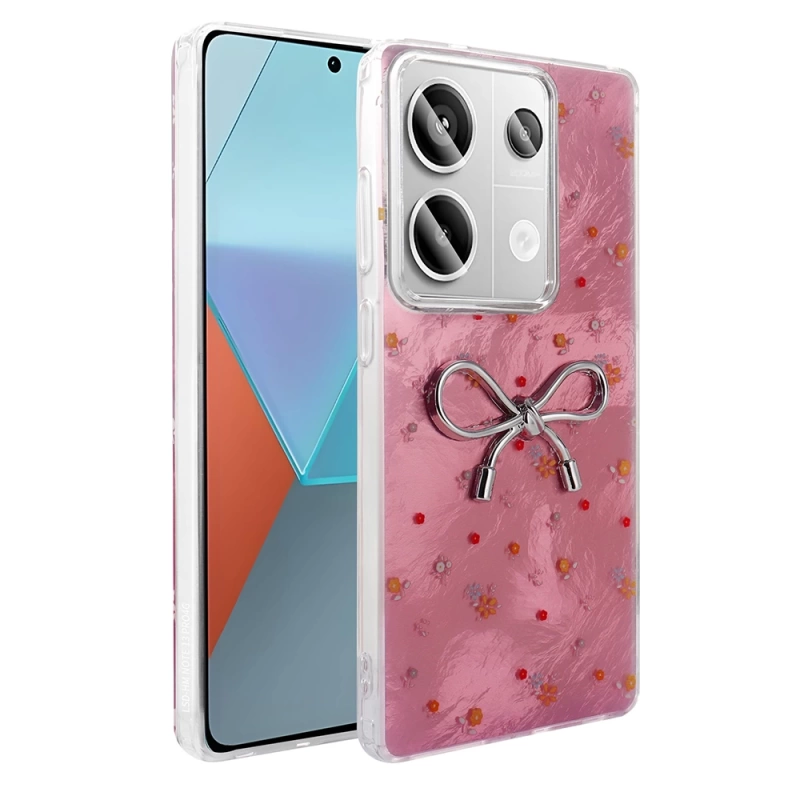 Xiaomi Redmi Note 13 Pro 4G Kılıf Kamera Korumalı Figürlü Zore Ponti Silikon Kapak