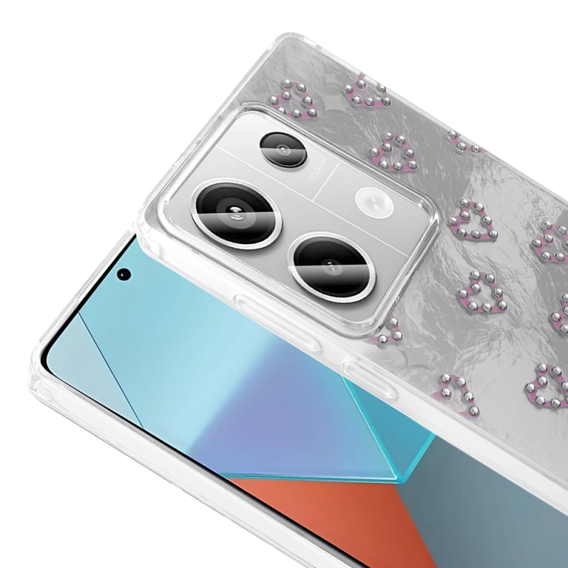 Xiaomi Redmi Note 13 Pro 4G Kılıf Kamera Korumalı Figürlü Zore Ponti Silikon Kapak