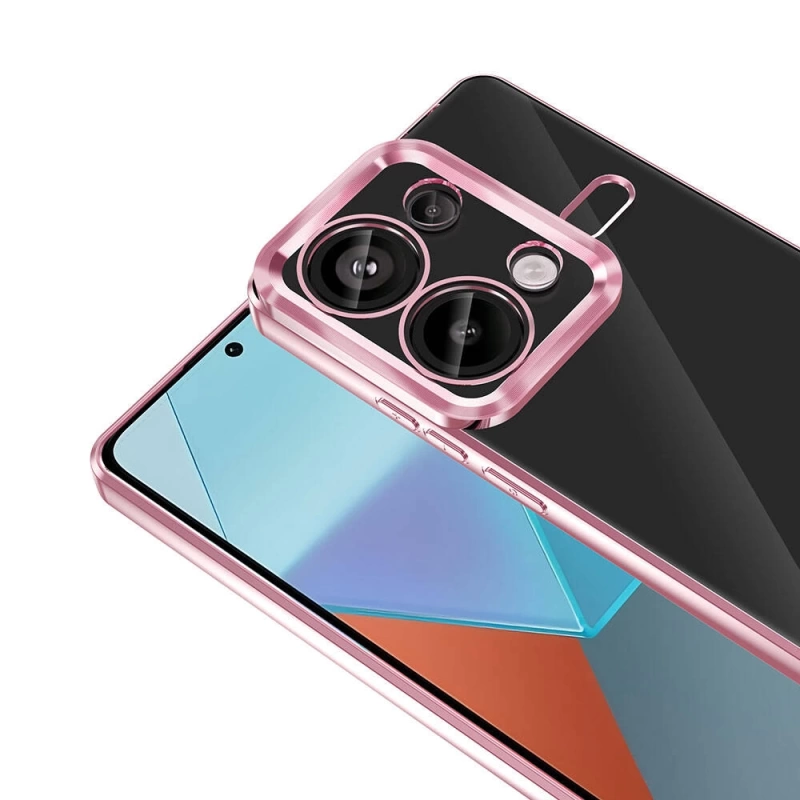 Xiaomi Redmi Note 13 Pro 4G Kılıf Kamera Korumalı Logo Gösteren Zore Omega Kapak