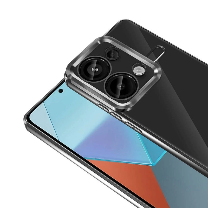 Xiaomi Redmi Note 13 Pro 4G Kılıf Kamera Korumalı Logo Gösteren Zore Omega Kapak