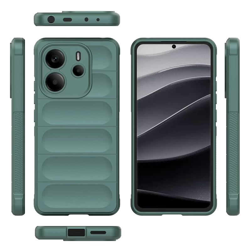 Xiaomi Redmi Note 14 4G Kılıf Esnek TPU Oyuklu Arka Yüzey Tasarımlı Zore Etnik Silikon Kapak