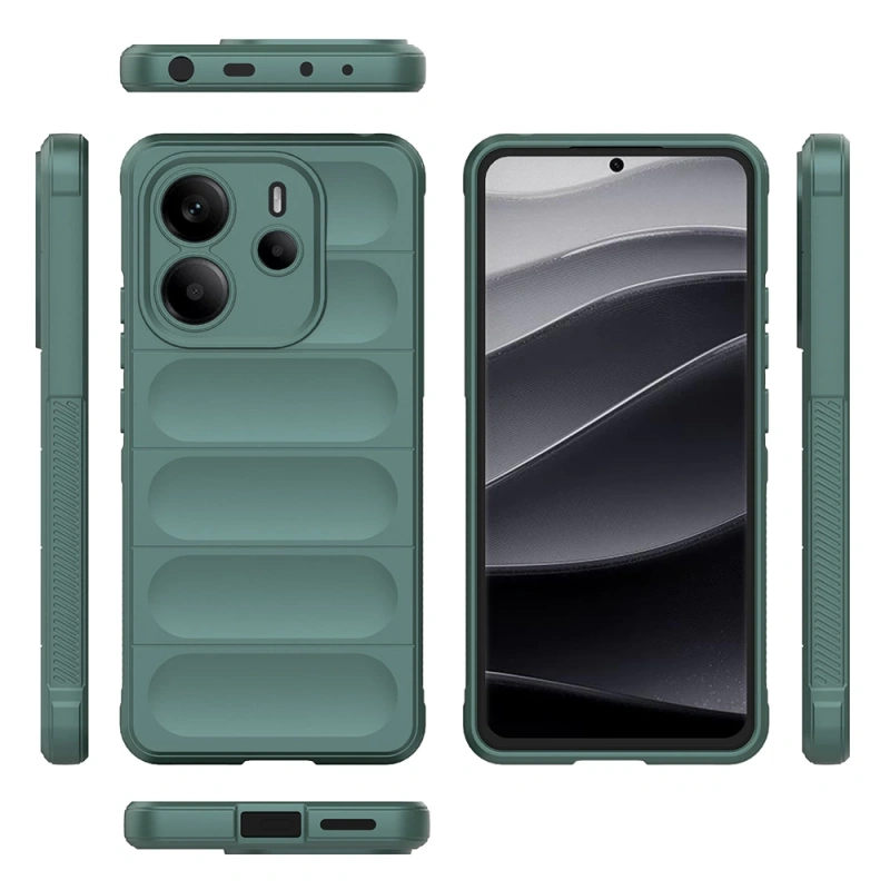 Xiaomi Redmi Note 14 4G Kılıf Esnek TPU Oyuklu Arka Yüzey Tasarımlı Zore Etnik Silikon Kapak