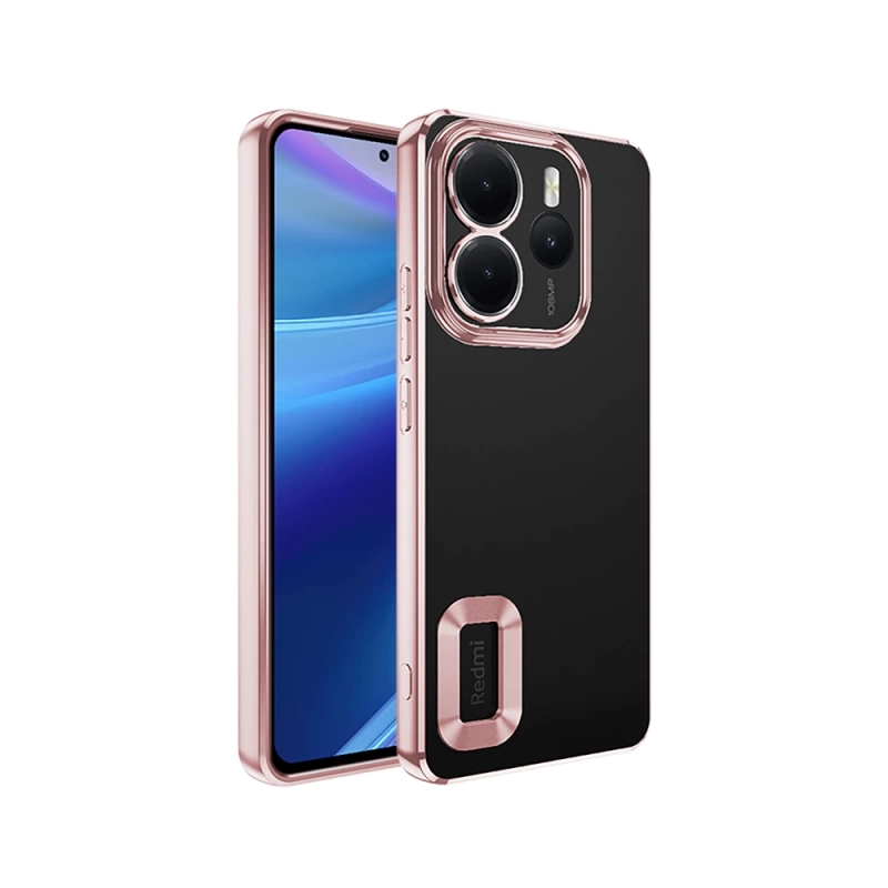 Xiaomi Redmi Note 14 4G Kılıf Kamera Korumalı Logo Gösteren Zore Omega Kapak