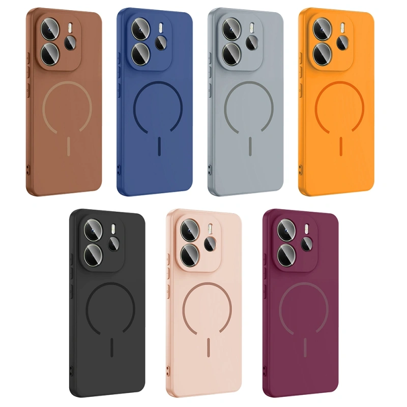 Xiaomi Redmi Note 14 4G Kılıf M-safe Şarj Özellikli Zore Meta Kapak