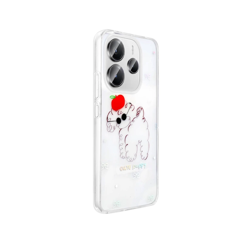 Xiaomi Redmi Note 14 4G Kılıf Şeffaf Figürlü Zore Folk Sert Kapak