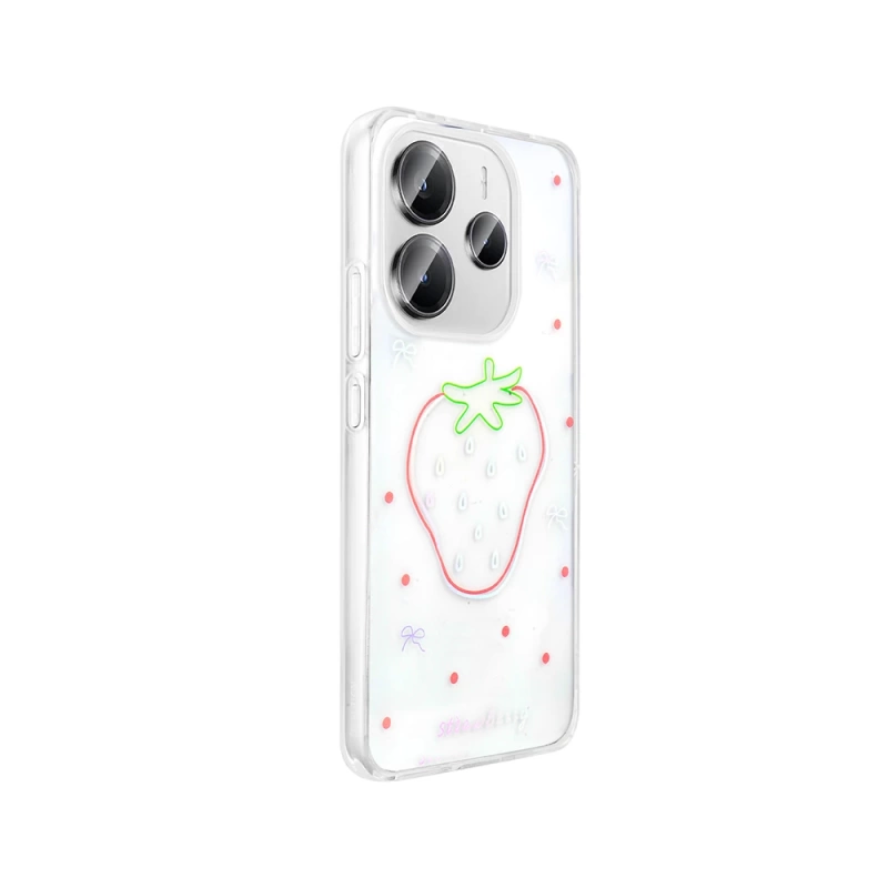 Xiaomi Redmi Note 14 4G Kılıf Şeffaf Figürlü Zore Folk Sert Kapak
