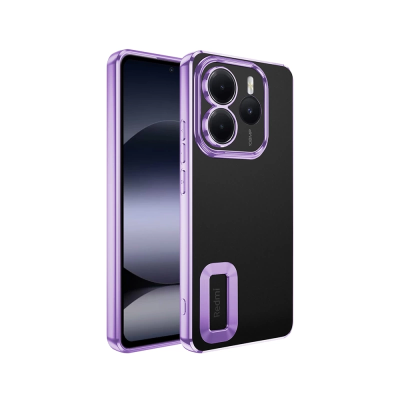 Xiaomi Redmi Note 14 5G Kılıf Kamera Korumalı Logo Gösteren Zore Omega Kapak