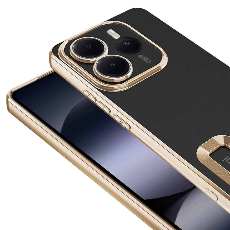 Xiaomi Redmi Note 14 5G Kılıf Kamera Korumalı Logo Gösteren Zore Omega Kapak