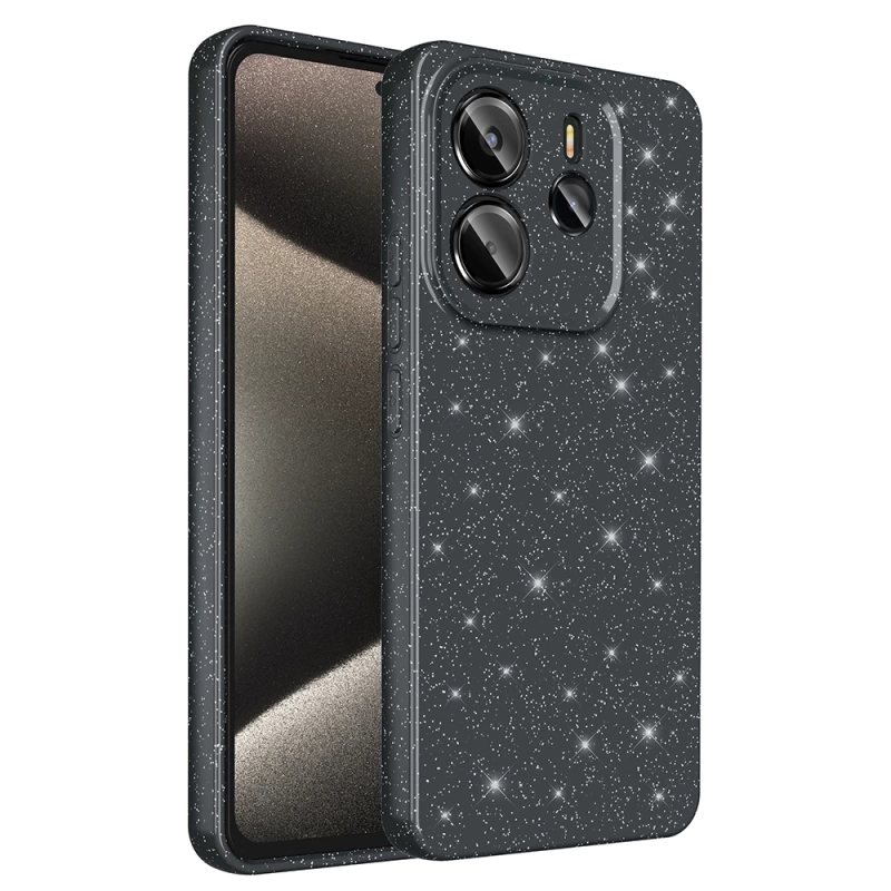 Xiaomi Redmi Note 14 5G Kılıf Kamera Korumalı Simli Lüks Zore Koton Kapak