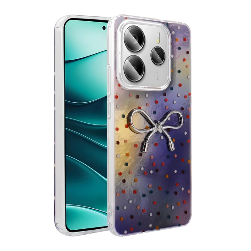 Xiaomi Redmi Note 14 4G Kılıf Kamera Korumalı Figürlü Zore Ponti Silikon Kapak