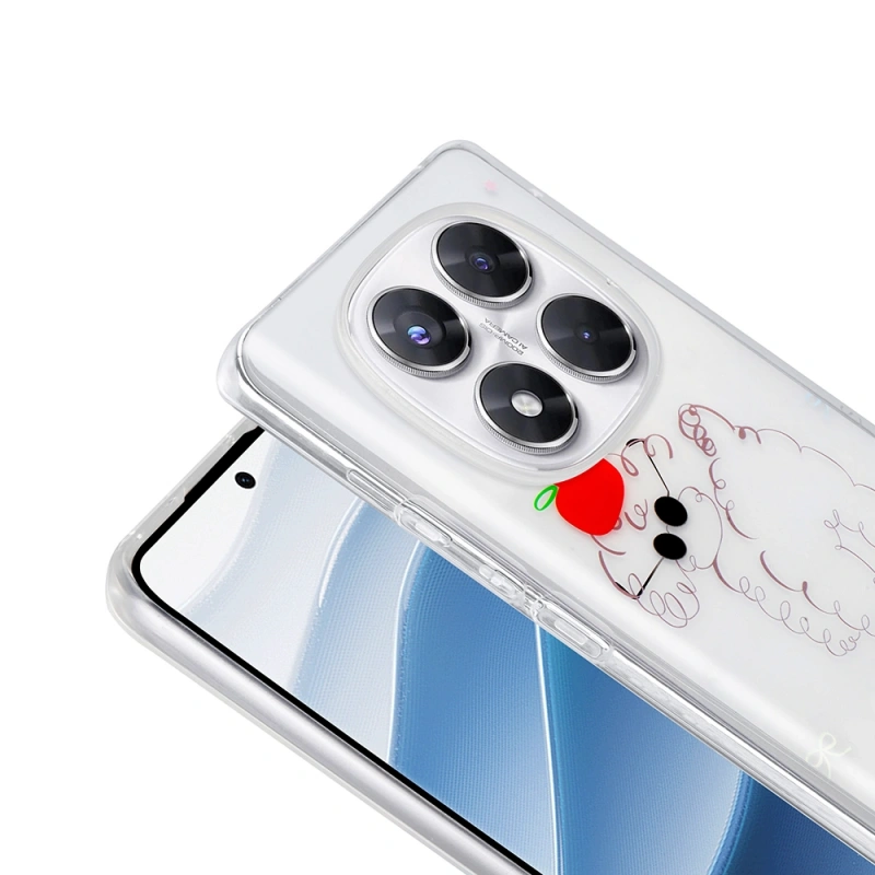 Xiaomi Redmi Note 14 Pro 4G Kılıf Şeffaf Figürlü Zore Folk Sert Kapak