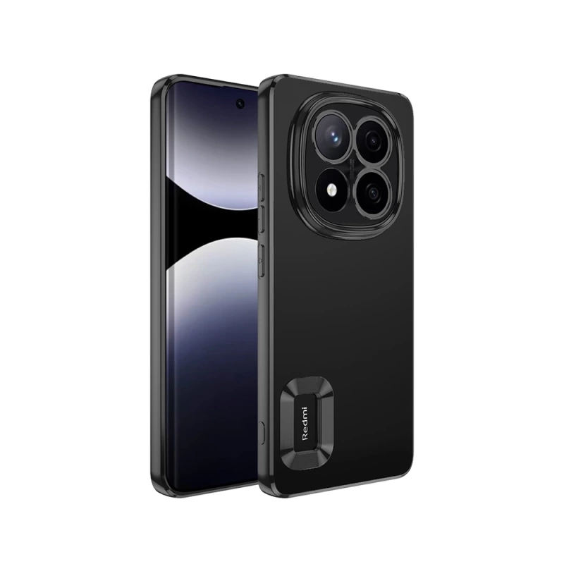 Xiaomi Redmi Note 14 Pro 5G Kılıf Kamera Korumalı Logo Gösteren Zore Omega Kapak