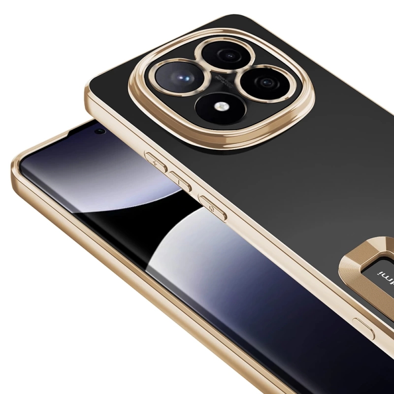 Xiaomi Redmi Note 14 Pro 5G Kılıf Kamera Korumalı Logo Gösteren Zore Omega Kapak