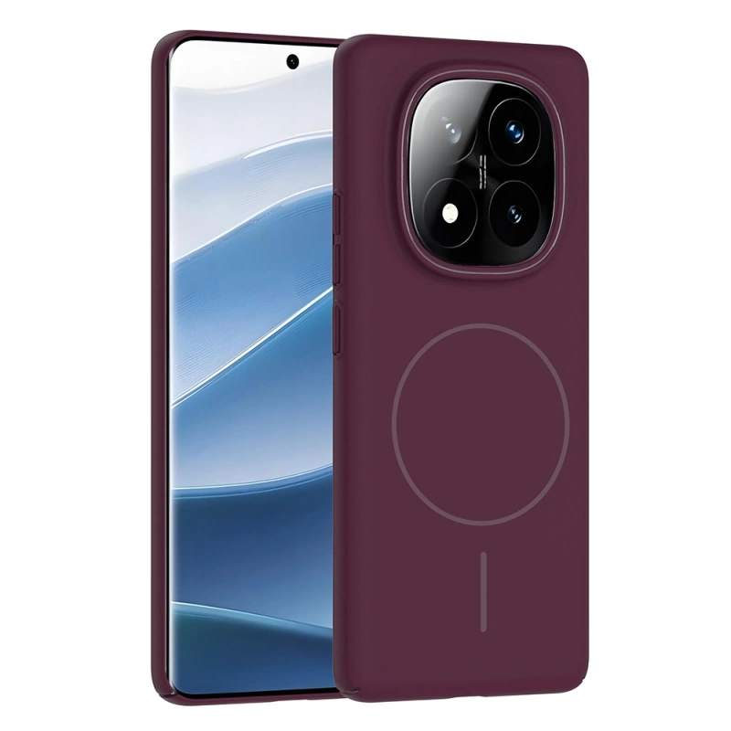 Xiaomi Redmi Note 14 Pro Plus Kılıf M-safe Şarj Özellikli Zore Ruby Sert Kapak