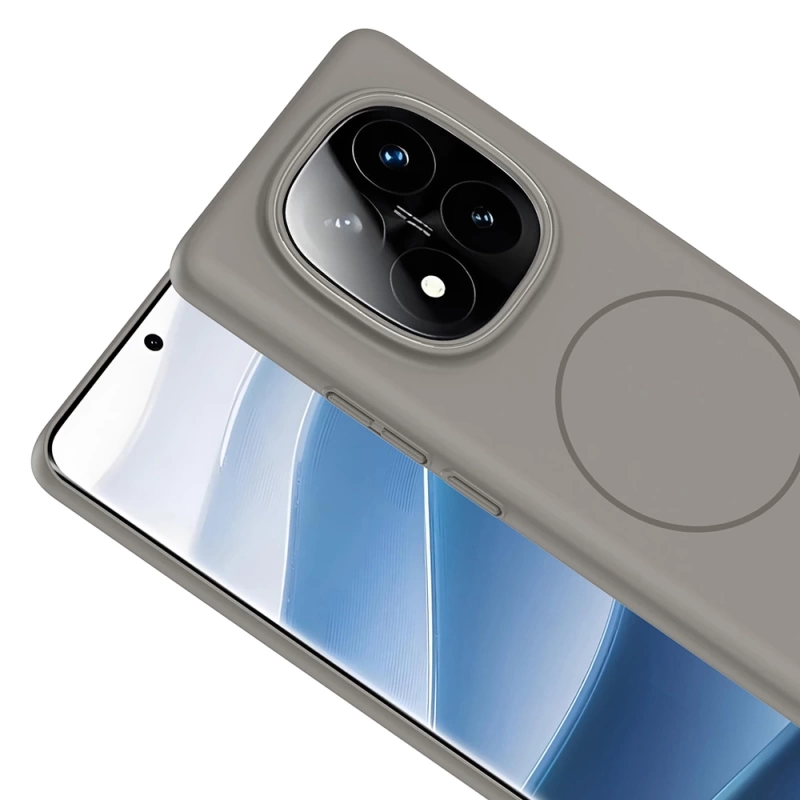 Xiaomi Redmi Note 14 Pro Plus Kılıf M-safe Şarj Özellikli Zore Ruby Sert Kapak