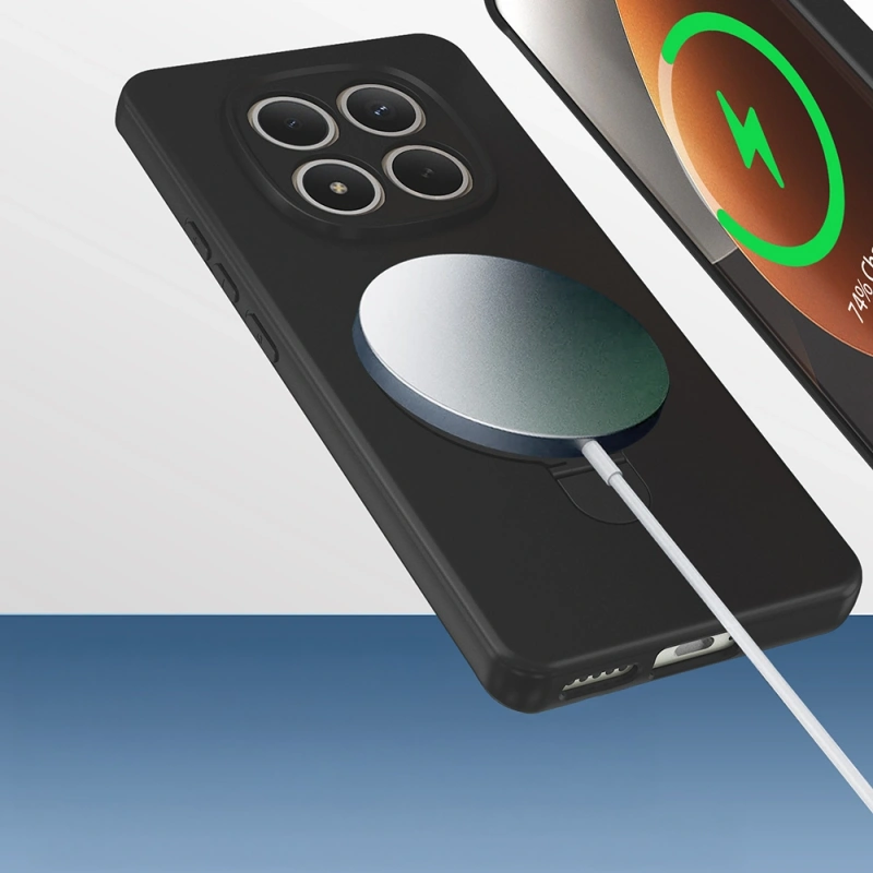 Xiaomi Redmi Note 15 5G Kılıf M-safe Şarj Özellikli Standlı Zore Samara Kapak