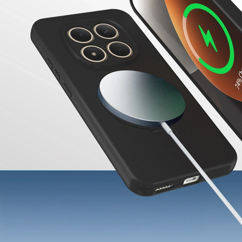 Xiaomi Redmi Note 15 Pro Kılıf M-safe Şarj Özellikli Standlı Zore Samara Kapak