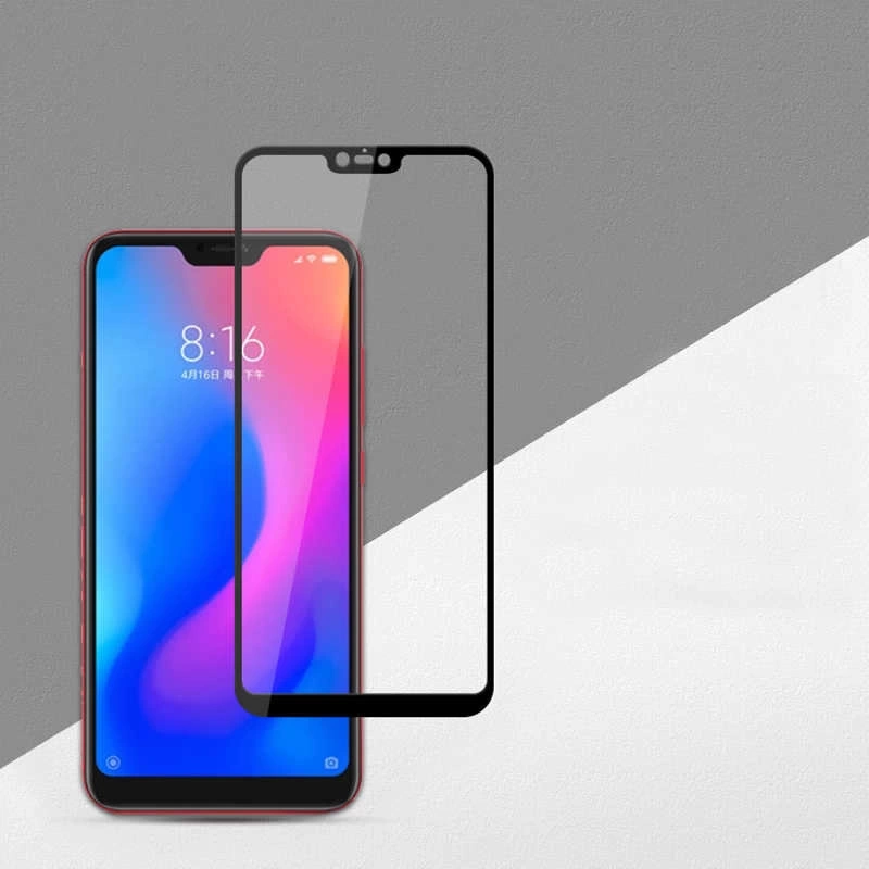 Xiaomi Redmi Note 6 Pro Zore Kenarları Kırılmaya Dayanıklı Cam Ekran Koruyucu