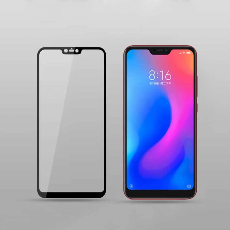 Xiaomi Redmi Note 6 Pro Zore Kenarları Kırılmaya Dayanıklı Cam Ekran Koruyucu