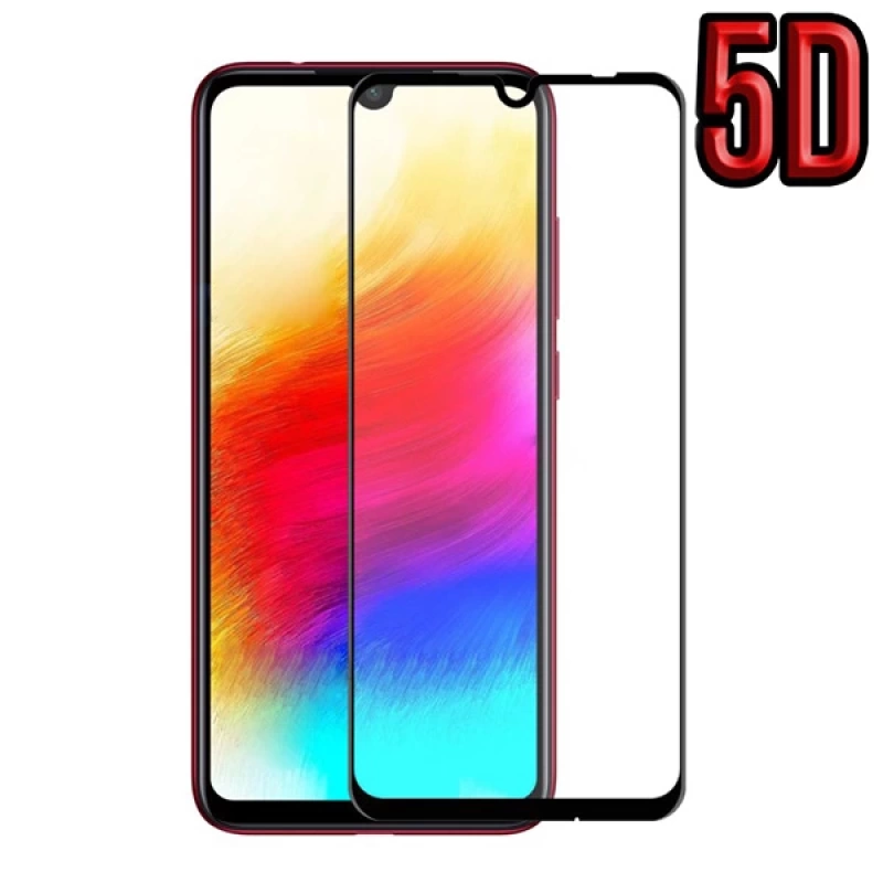 Xiaomi Redmi Note 7 5D Kavisli Full Kaplama Kırılmaz Cam Ekran Koruyucu