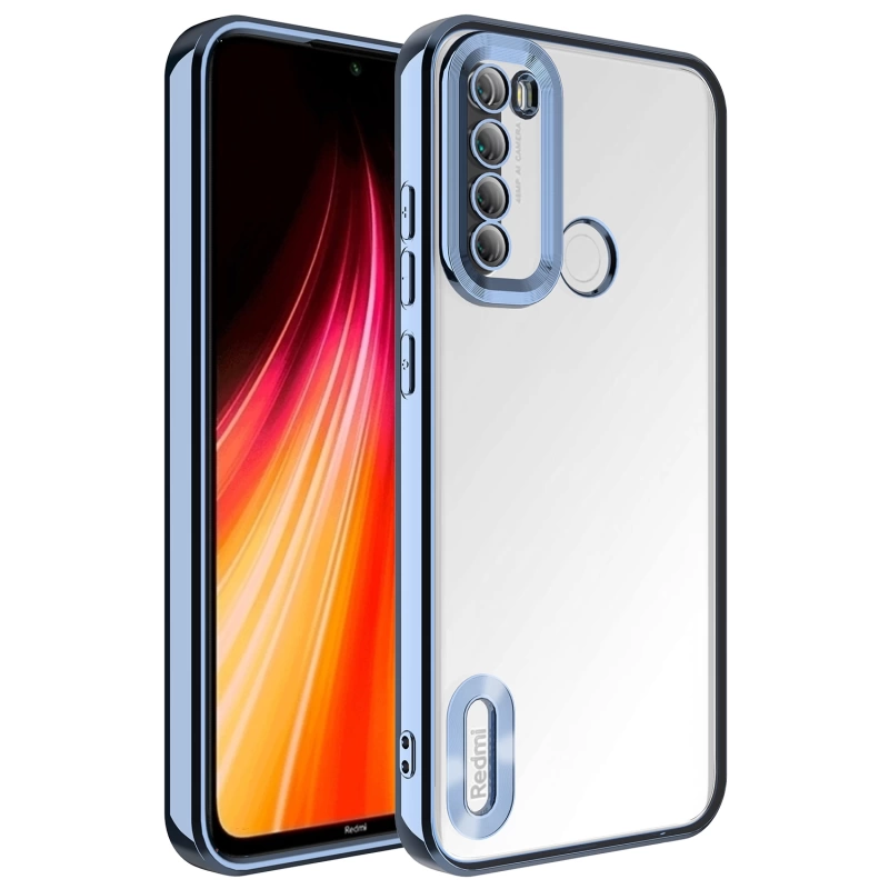 Xiaomi Redmi Note 8 Kılıf Kamera Korumalı Logo Gösteren Zore Omega Kapak