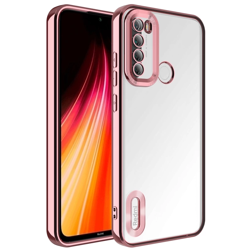 Xiaomi Redmi Note 8 Kılıf Kamera Korumalı Logo Gösteren Zore Omega Kapak