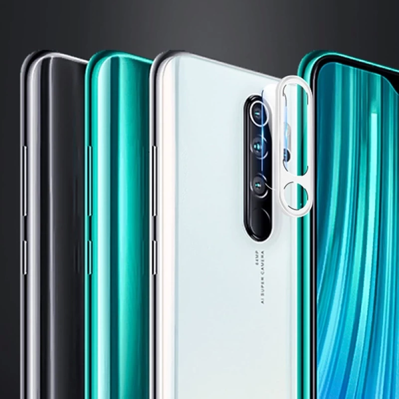 Xiaomi Redmi Note 8 Pro Kamera Koruma Cam+ Metal Lens Seti