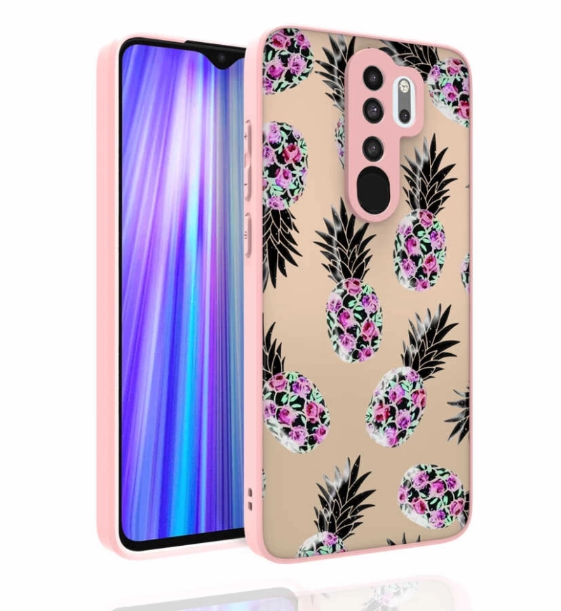 Xiaomi Redmi Note 8 Pro Kılıf Desenli Kamera Korumalı Parlak Zore Nora Kapak