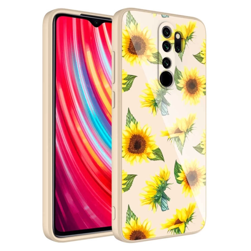 Xiaomi Redmi Note 8 Pro Kılıf Kamera Korumalı Desenli Sert Silikon Zore Epoksi Kapak