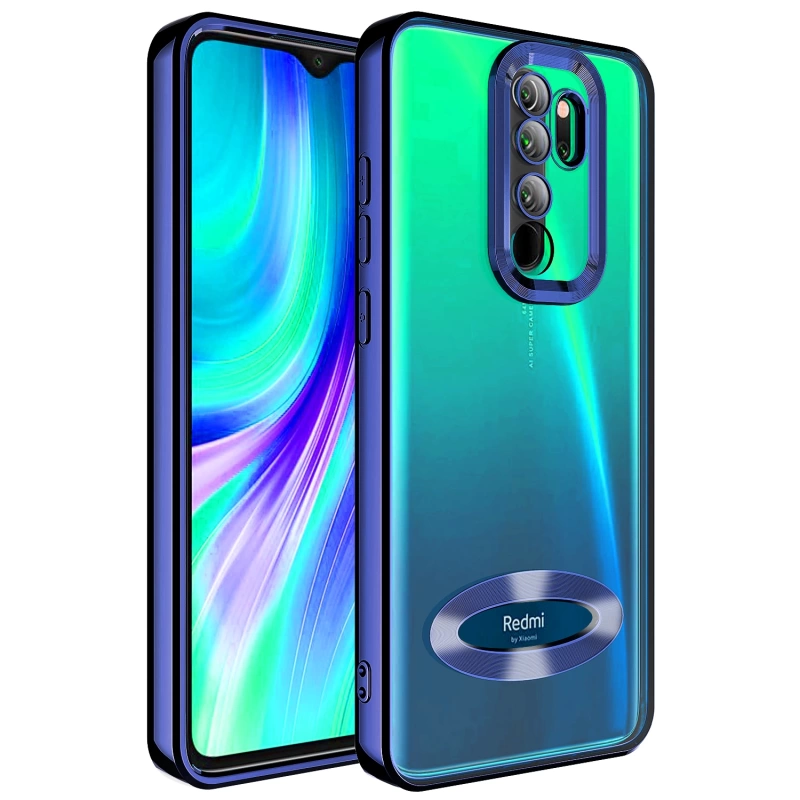 Xiaomi Redmi Note 8 Pro Kılıf Kamera Korumalı Logo Gösteren Zore Omega Kapak