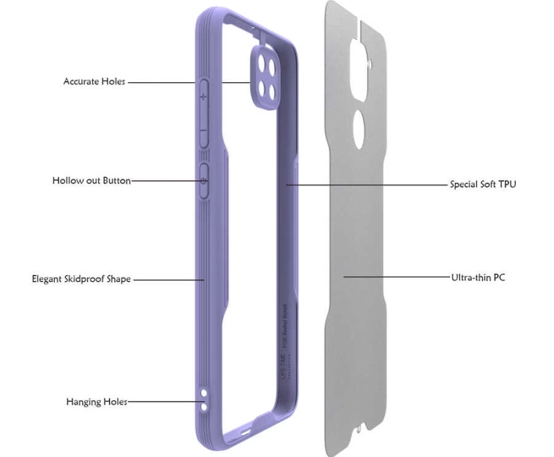 Xiaomi Redmi Note 9 Kılıf Zore Parfe Kapak