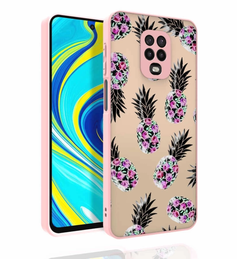 Xiaomi Redmi Note 9 Pro Kılıf Desenli Kamera Korumalı Parlak Zore Nora Kapak