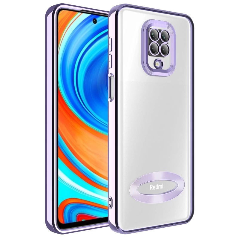 Xiaomi Redmi Note 9 Pro Kılıf Kamera Korumalı Logo Gösteren Zore Omega Kapak