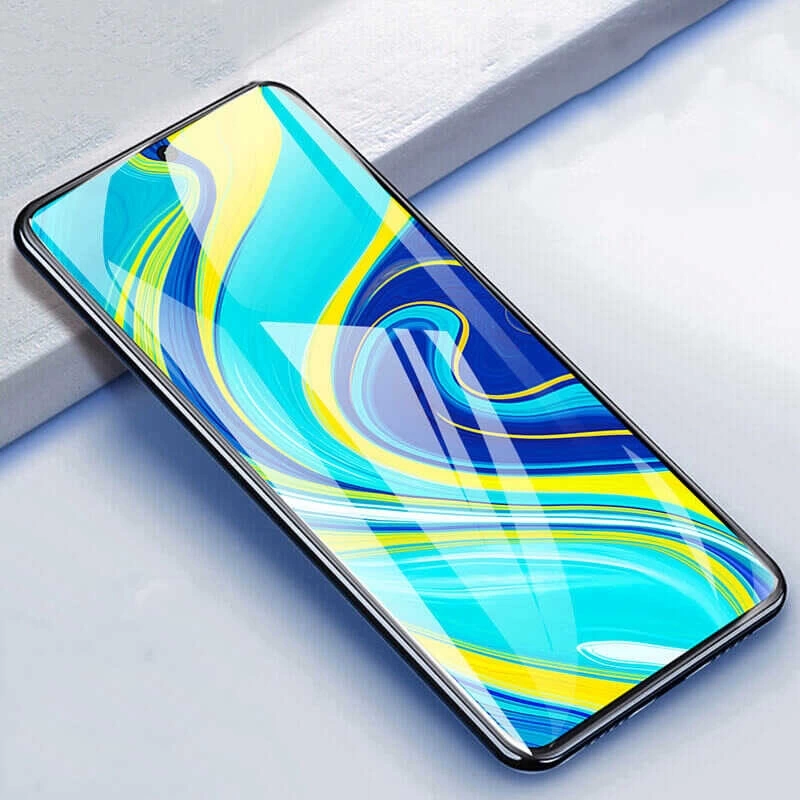 Xiaomi Redmi Note 9 Pro Zore Kenarları Kırılmaya Dayanıklı Cam Ekran Koruyucu