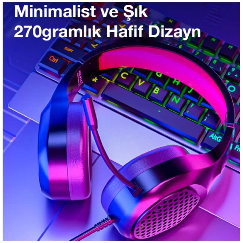 XMOWi R1 Gaming Mikrofonlu RGB Oyuncu Kulaklığı PC- Dizüstü  Ve Ps4