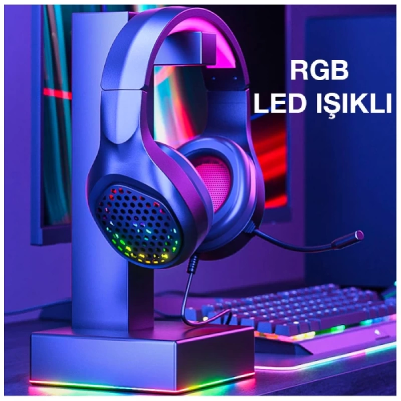 XMOWi R1 Gaming Mikrofonlu RGB Oyuncu Kulaklığı PC- Dizüstü  Ve Ps4