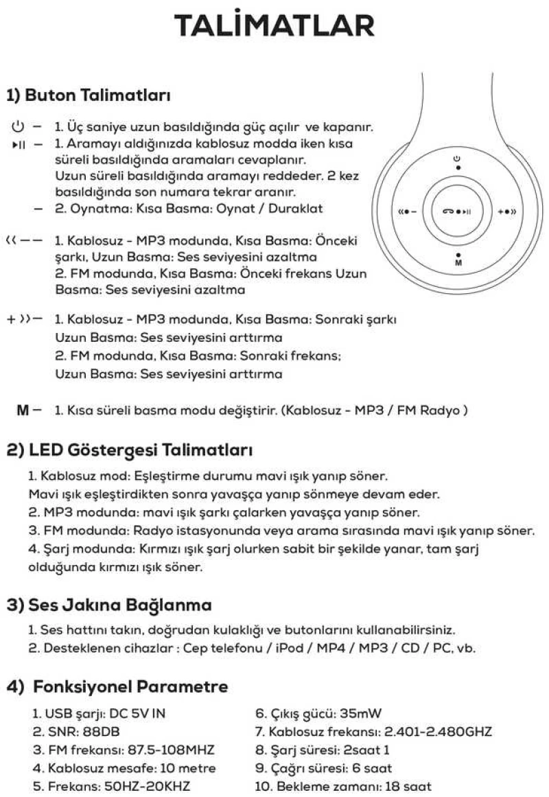 Zore BTK-ZR56 Bluetooth Kulaklık