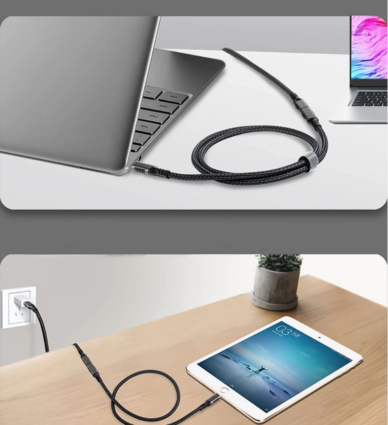 Zore Extension USB3.2 Type-C PD Uzatma Kablosu 100W 20Gbps 4K@60Hz 2 Metre