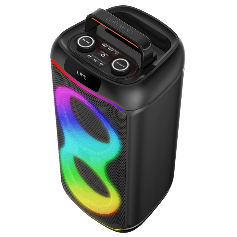 Zore GD-2608 Dijital LED Göstergeli FM Radyolu Mikrofonlu RGB TWS Çift 6.5 inç Stereo Bass Kablosuz Karaoke Hoparlör