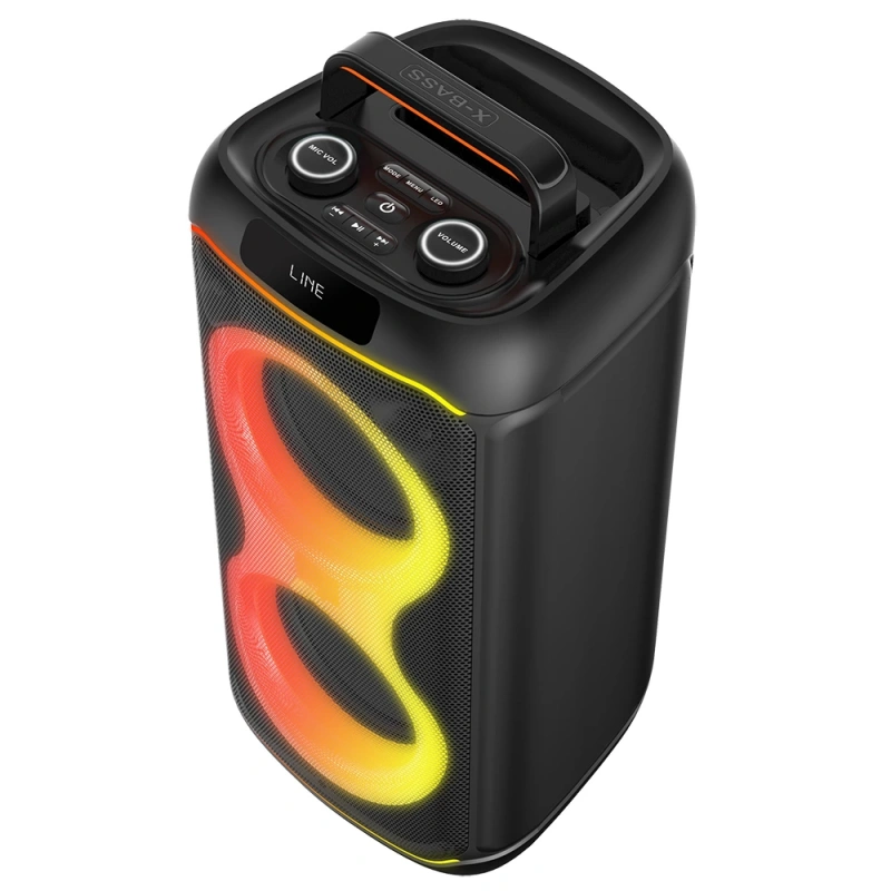 Zore GD-2608 Dijital LED Göstergeli FM Radyolu Mikrofonlu RGB TWS Çift 6.5 inç Stereo Bass Kablosuz Karaoke Hoparlör