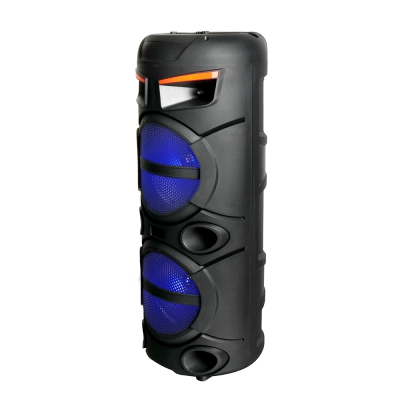 Zore GD-2809 Dijital LED Göstergeli FM Radyolu Mikrofonlu RGB TWS Çift 8 inç Stereo Bass Kablosuz Karaoke Hoparlör