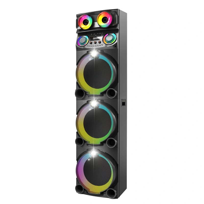 Zore GD-3127 Dijital LED Göstergeli Mikrofonlu RGB TWS Üçlü 12 inç Stereo Bass Kablosuz Karaoke Hoparlör