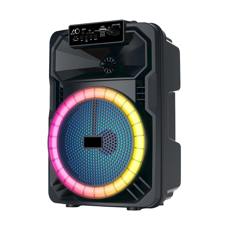 Zore GD-893 Mikrofonlu RGB TWS 8 inç Stereo Bass Kablosuz Karaoke Hoparlör