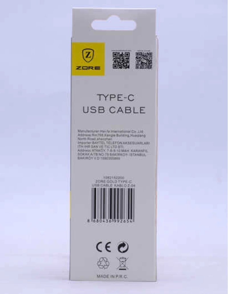 Zore Gold Type-C Usb Kablo Z-04