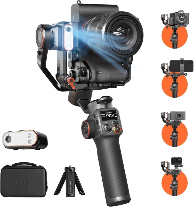 More TR Hohem iSteady MT2 3 Eksenli El Tipi AI Yapay Zeka Görüş Sensörlü Kamera Gimbal Stabilizatör