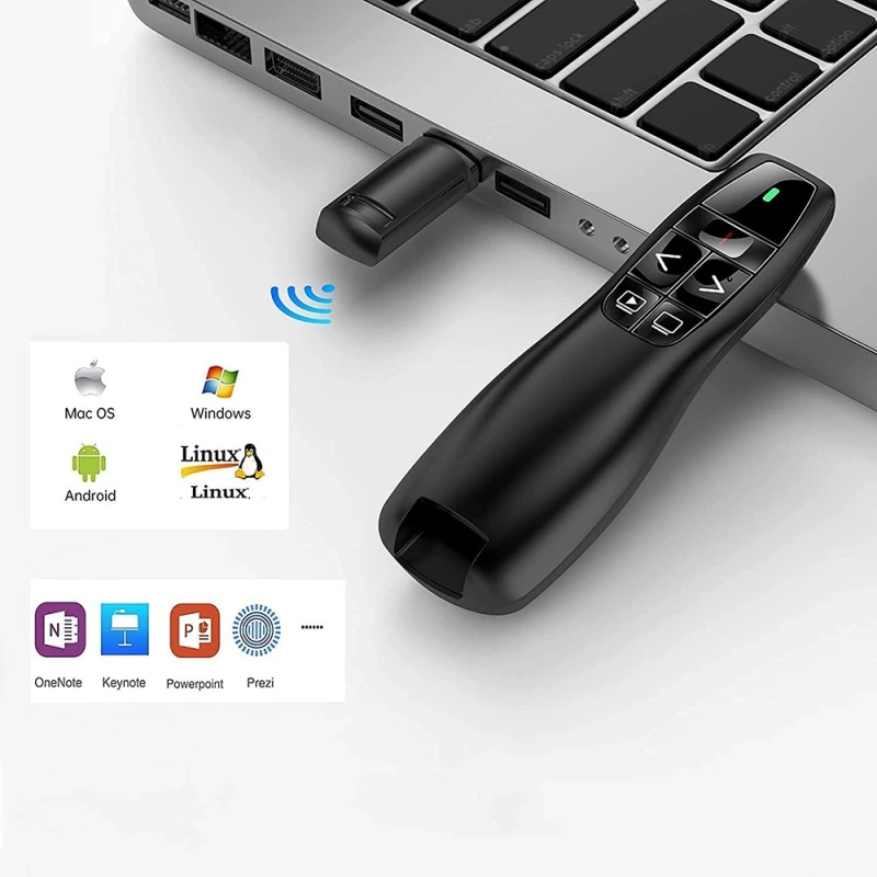 Zore K400 Wireless Presenter Kablosuz Uzaktan Kumandalı Lazer Sunum Kalemi